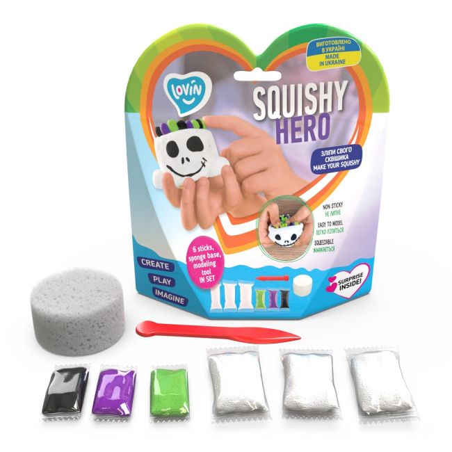 Set Air Clay cu argila usoara pentru modelaj Lovin - 6 culori - Squishy Hero - Scary Ghost KRTOK70126