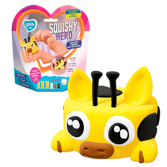 Set Air Clay cu argila usoara pentru modelaj Lovin - 6 culori - Squishy Hero - SquiRaff KRTOk70127