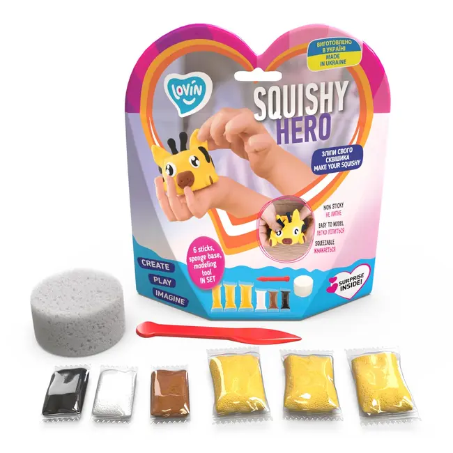 Set Air Clay cu argila usoara pentru modelaj Lovin - 6 culori - Squishy Hero - SquiRaff KRTOk70127