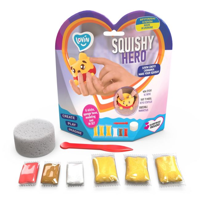 Set Air Clay cu argila usoara pentru modelaj Lovin - 6 culori - Squishy Hero - Squiny Pooh KRTOK70128