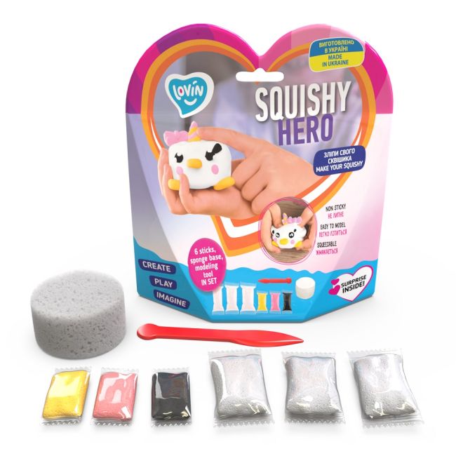 Set Air Clay cu argila usoara pentru modelaj Lovin - 6 culori - Squishy Hero - Teensy-Weensy KRTOK70129