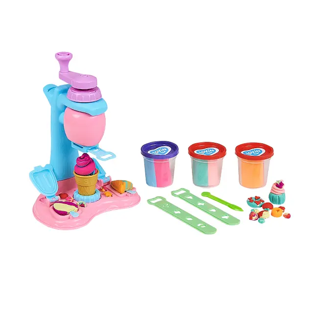 Set plastilina, accesorii si jucarie pentru modelaj Lovin - Ice Cream Cafe KRTOK41174