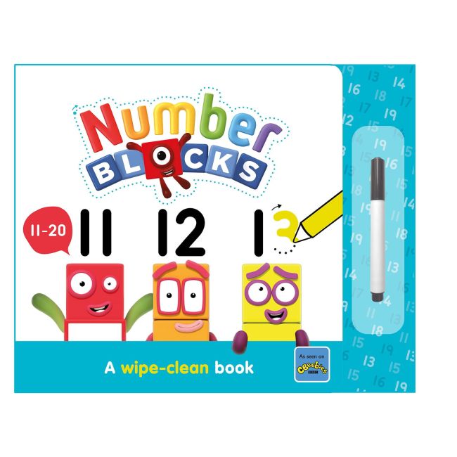 Carticica scriu si sterg -  numberblocks 11-20