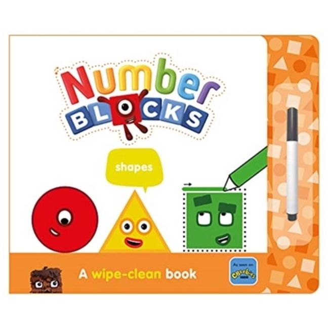 Carticica scriu si sterg  numberblocks - forme geometrice