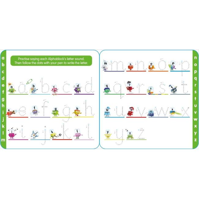 Carticica scriu si sterg alphablocks - primele cuvinte
