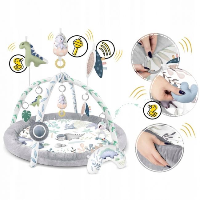 Salteluta de joaca pentru copii nukido dino 730200 - gri edeedi730200