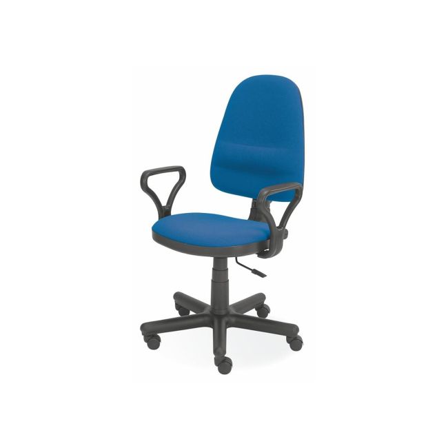 Scaun de birou hm bravo, ergonomic, cadru polipropilena, stofa, inaltime ajustabila, 80 kg, albastru drm2740