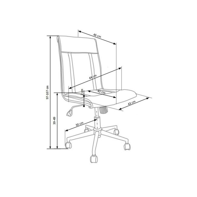 Scaun birou hm tirol, ergonomic, piele ecologica, cadru cromat, inaltime ajustabila, 90 kg, 107x44x41 cm, alb drm2071