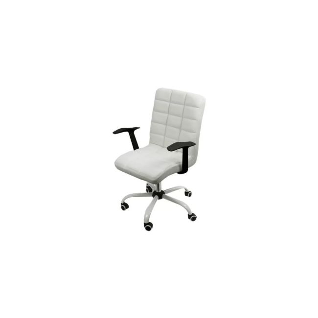 Scaun birou off 603, mecanism de balans, piele ecologica, baza otel cromat, 100 kg drm2533