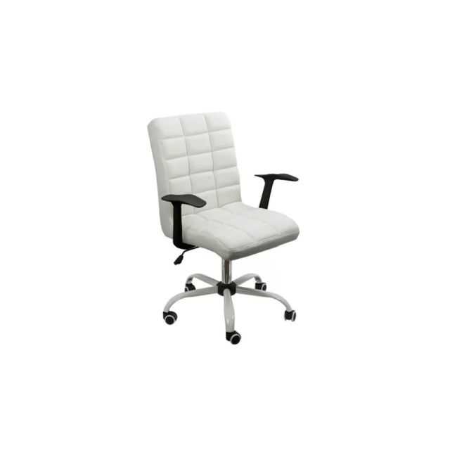 Scaun birou off 603, mecanism de balans, piele ecologica, baza otel cromat, 100 kg drm2533