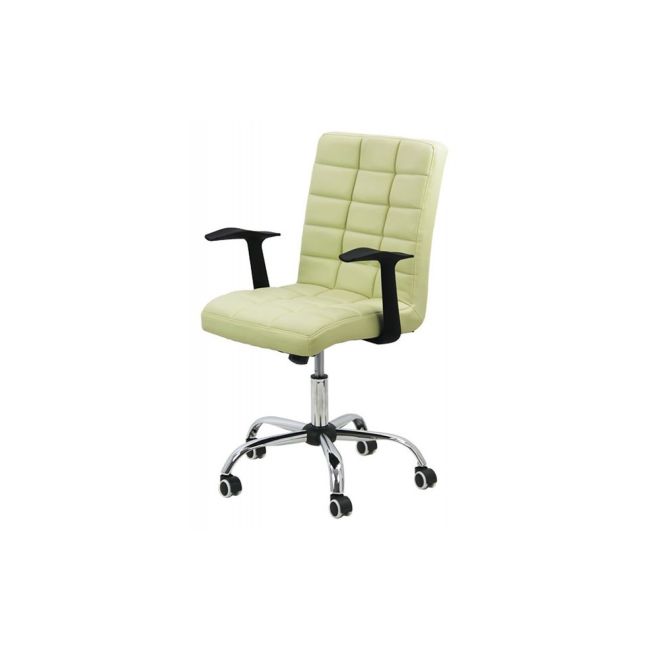 Scaun birou off 603, mecanism de balans, piele ecologica, baza otel cromat, 100 kg drm2533