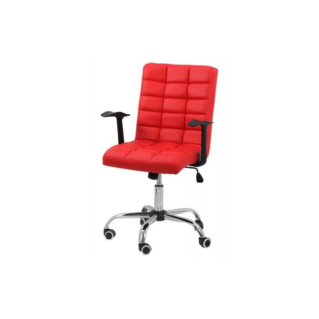 Scaun birou off 603, mecanism de balans, piele ecologica, baza otel cromat, 100 kg drm2533