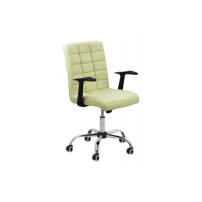 Scaun birou off 603, mecanism de balans, piele ecologica, baza otel cromat, 100 kg drm2533