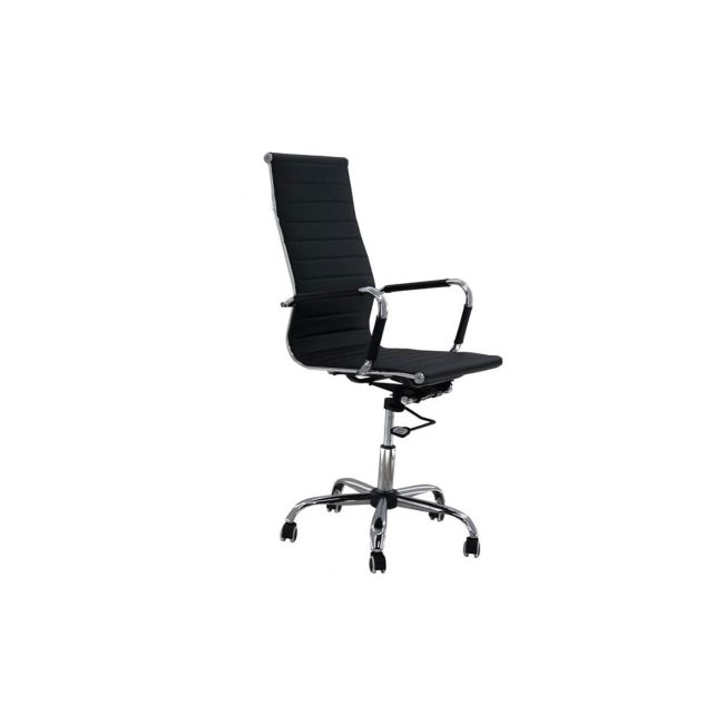 Scaun birou off 802, ergomic, mecanism balans si rotire, baza cromata, 110 kg drm975