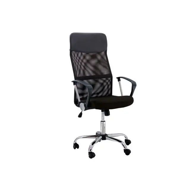 Scaun birou ergonomic mesh off 907, baza cromata, cu tetiera, mecanism de balans, 110 kg drm999