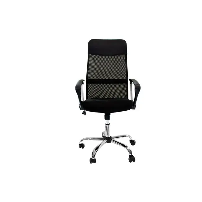 Scaun birou ergonomic mesh off 907, baza cromata, cu tetiera, mecanism de balans, 110 kg drm999