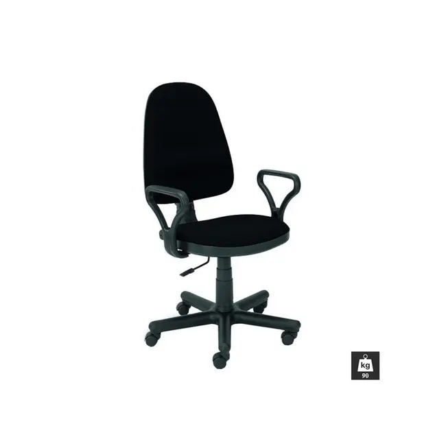 Scaun birou hm bravo, ergonomic, polipropilena, stofa, inaltime ajustabila, 90 kg, negru drm1989