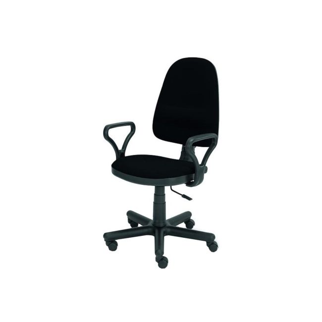 Scaun birou hm bravo, ergonomic, polipropilena, stofa, inaltime ajustabila, 90 kg, negru drm1989