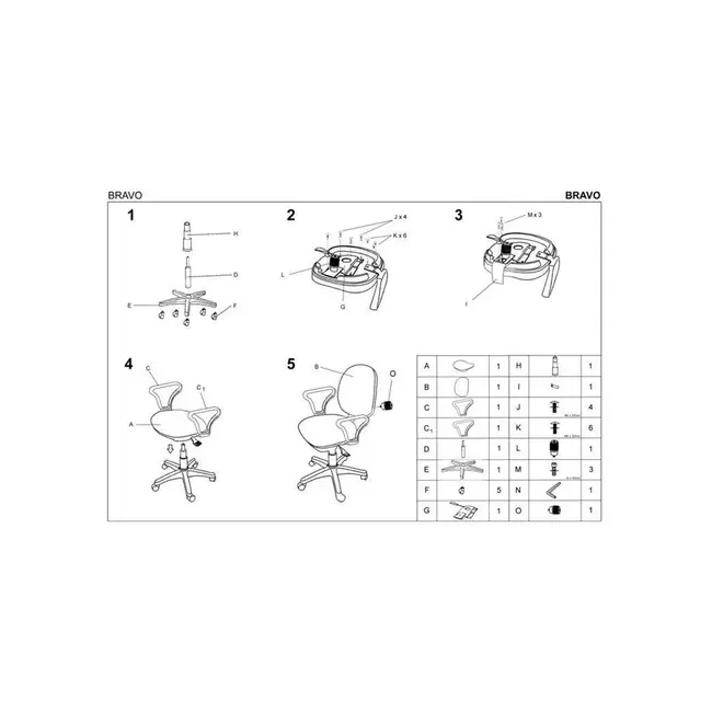 Scaun birou hm bravo, ergonomic, polipropilena, stofa, inaltime ajustabila, 90 kg, negru drm1989