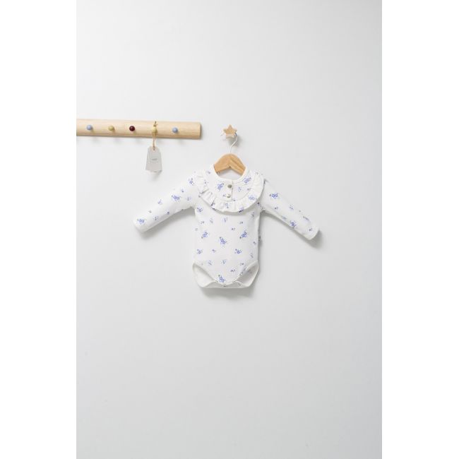 Set de 2 body-uri cu volanase pentru nou nascuti Paris, Tongs baby, mov (Marime: 3-6 Luni) JEMtgs_4469_1