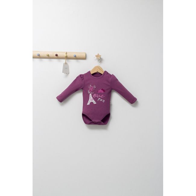 Set de 2 body-uri cu volanase pentru nou nascuti Paris, Tongs baby, roz (Marime: 6-9 luni) JEMtgs_4469_5