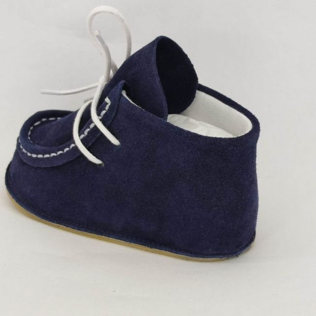 Botosei mocasini bebe Baby Fox din piele bleumarin si talpa din cauciuc pentru exterior - FOX10312772--blm