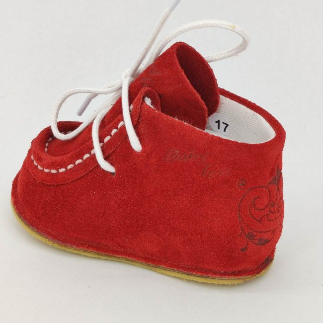 Botosei mocasini Baby Fox pentru bebe din piele rosie si talpa din cauciuc pentru exterior - FOX10312772-red