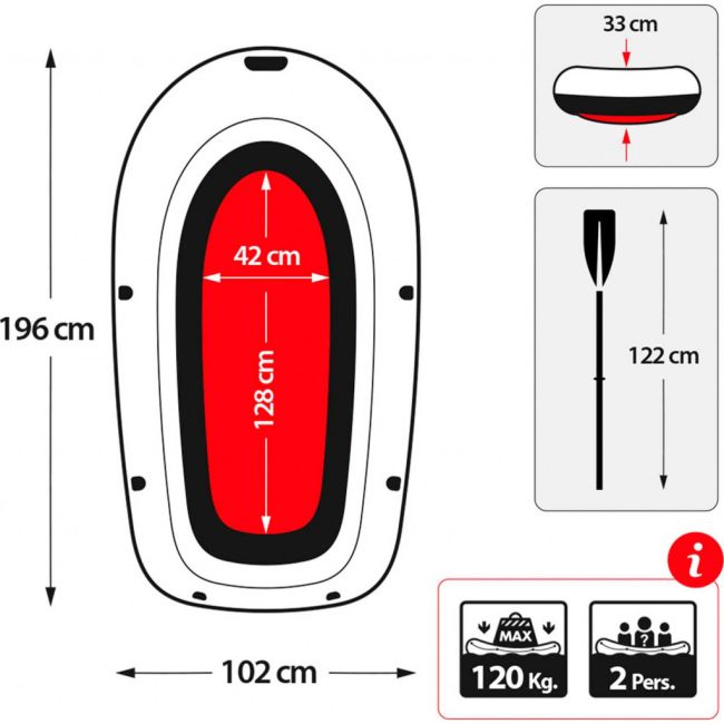 Barca gonflabila explorer 200 Intex 196x102x33cm JUBBG-S2401654