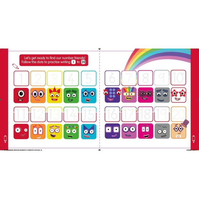 Carticica scriu si sterg numberblocks - legaturi numerice