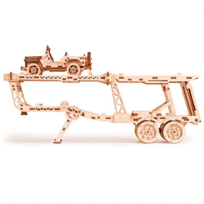 Puzzle 3D din lemn remorca auto pentru tirul Big Rig JUBUD-00018