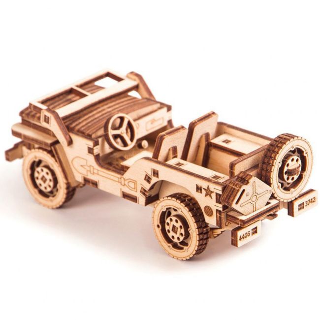 Puzzle 3D din lemn remorca auto pentru tirul Big Rig JUBUD-00018