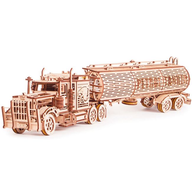 Puzzle 3D din lemn remorca cisterna pentru tirul Big Rig JUBUD-00019