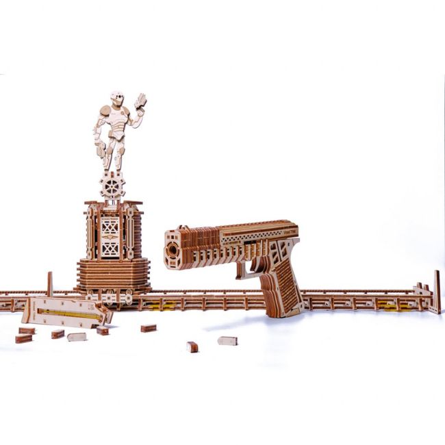 Puzzle 3D mecanic din lemn poligon de tragere JUBUD-00085