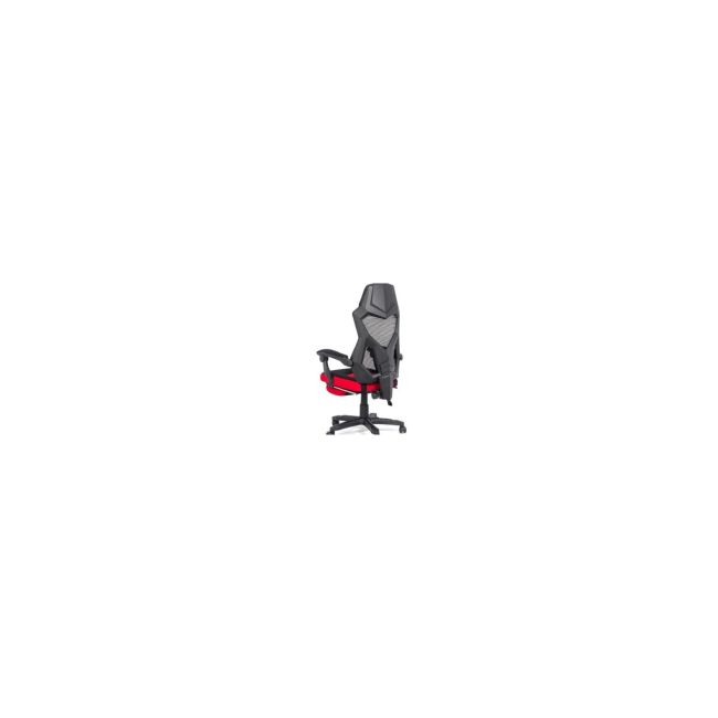 Scaun off 304, ergonomic, mesh, mecanism de balans, suport picioare retractabil, 110 kg, negru/rosu drm8989