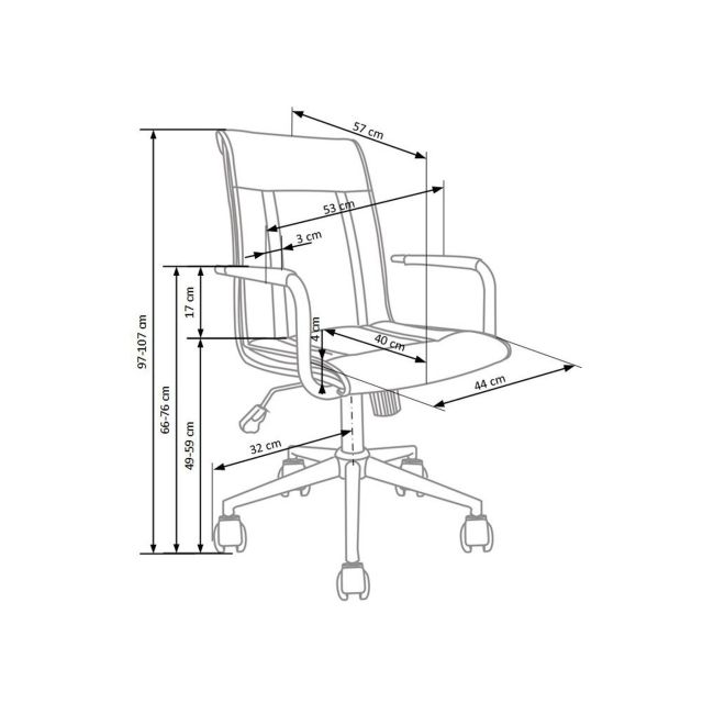 Scaun birou ergonomic, hm porto 2, mecanism de balans, brate tapitate, cadru cromat, 100 kg, alb drm3985