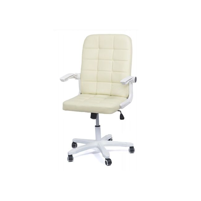 Scaun birou off 332, cotiere rabatabile, piele ecologica, roti gumate, mecanism balans, ergonomic, 100 kg drm4930