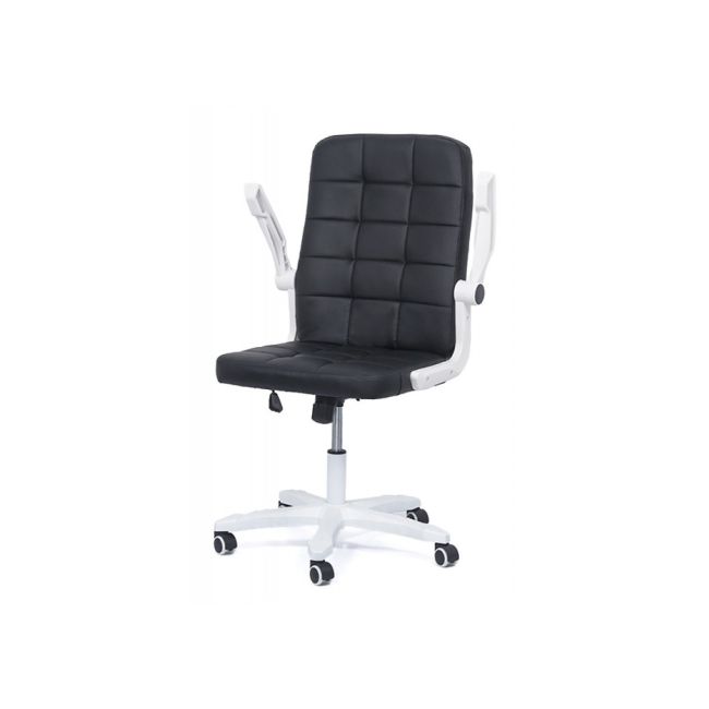 Scaun birou off 332, cotiere rabatabile, piele ecologica, roti gumate, mecanism balans, ergonomic, 100 kg drm4930