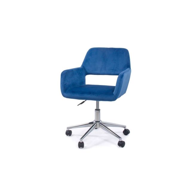 Scaun birou off 380, catifea, baza cromata, rotativ, inaltime ajustabila, 100 kg drm4773