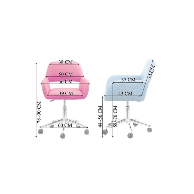 Scaun birou off 380, catifea, baza cromata, rotativ, inaltime ajustabila, 100 kg drm4773