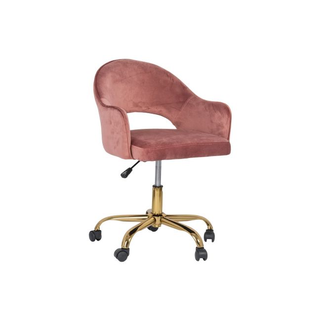 Scaun birou off 640, ergonomic, inaltime reglabila, spatar decupat, catifea, rotativ, baza metal cromat, 90 kg drm9030