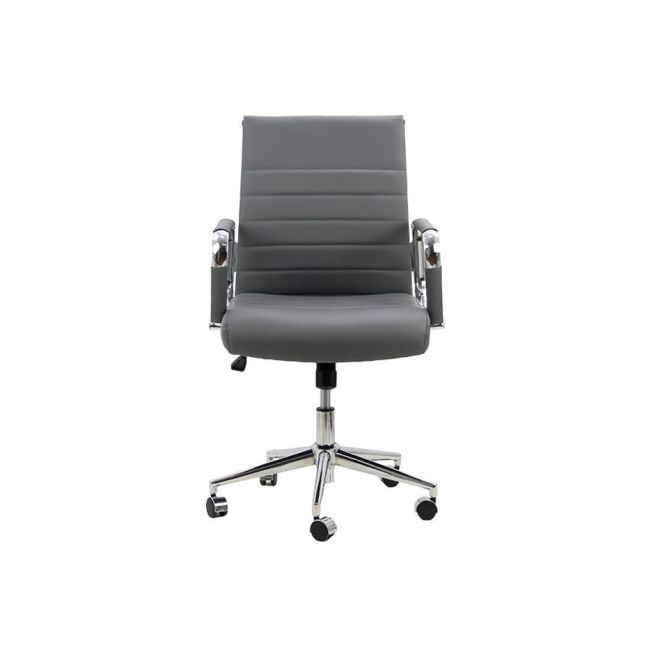 Scaun birou off 937, operativ, piele ecologica, ergonomic, baza cromata, inaltime reglabila, 110 kg drm4299
