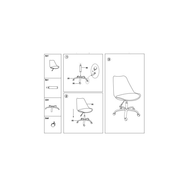 Scaun birou ergonomic, sl q777, polipropilena, tapiterie piele ecologica, mecanism de balans, 100 kg, alb/negru drm4124
