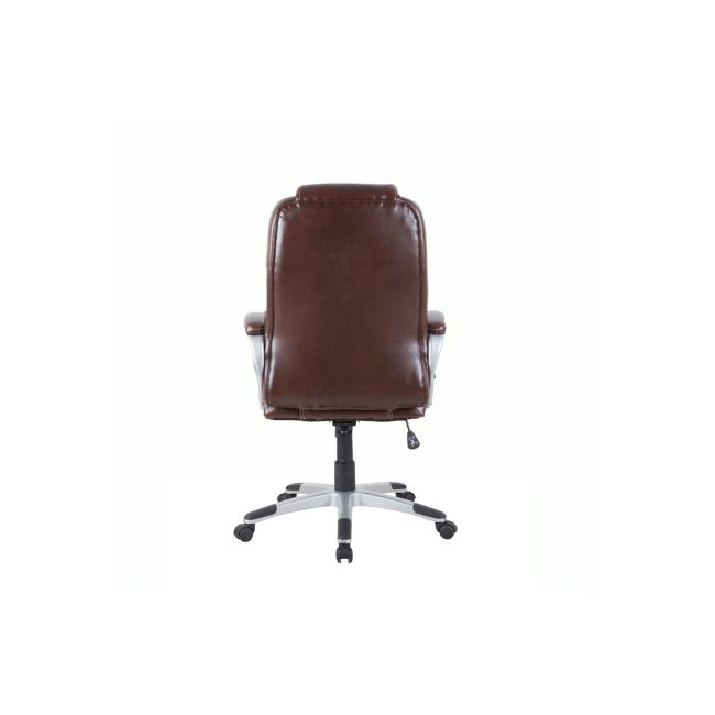 Scaun directorial gn27, piele ecologica, polipropilena, mecanism balans, 95 kg, maro drm9497
