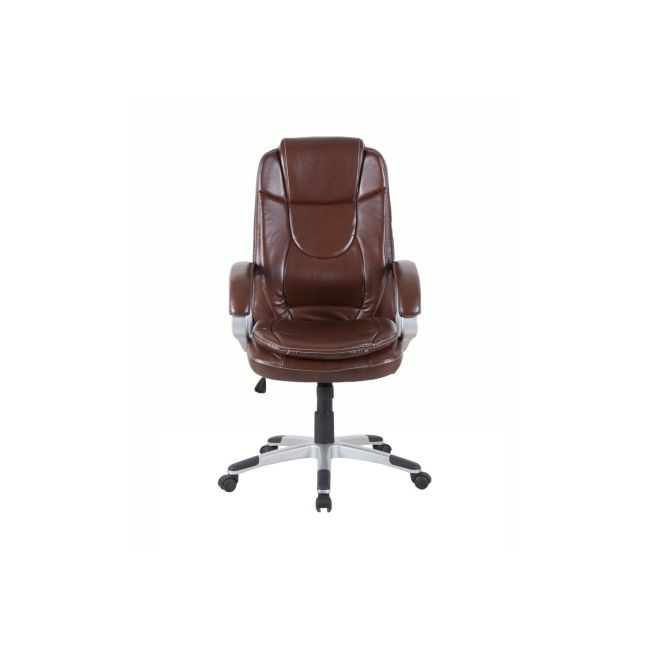 Scaun directorial gn27, piele ecologica, polipropilena, mecanism balans, 95 kg, maro drm9497