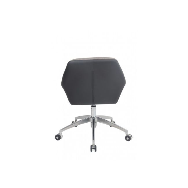 Scaun directorial gn63, piele ecologica/stofa, rotativ, baza metalica, inaltime reglabila, 100 kg drm3161