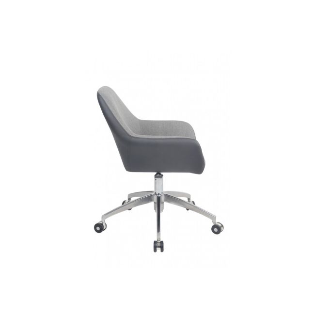 Scaun directorial gn63, piele ecologica/stofa, rotativ, baza metalica, inaltime reglabila, 100 kg drm3161