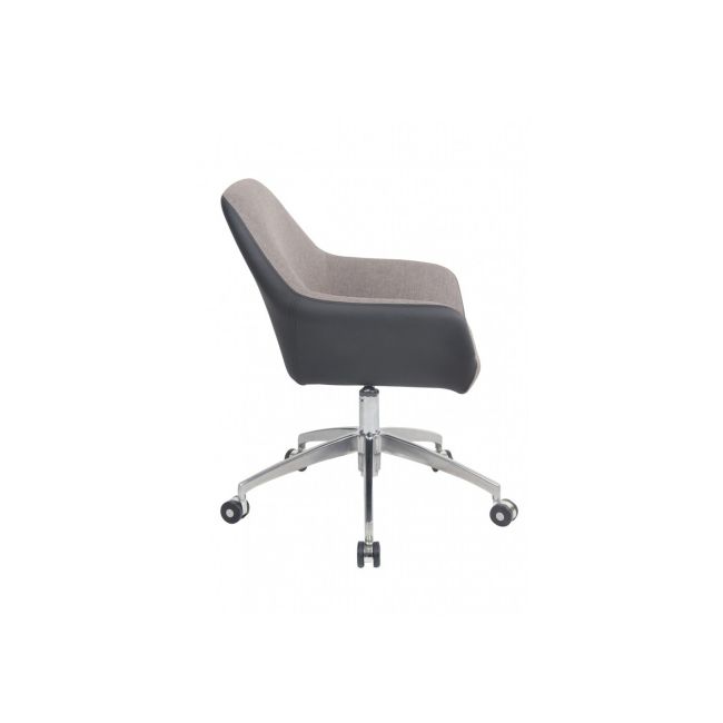 Scaun directorial gn63, piele ecologica/stofa, rotativ, baza metalica, inaltime reglabila, 100 kg drm3161