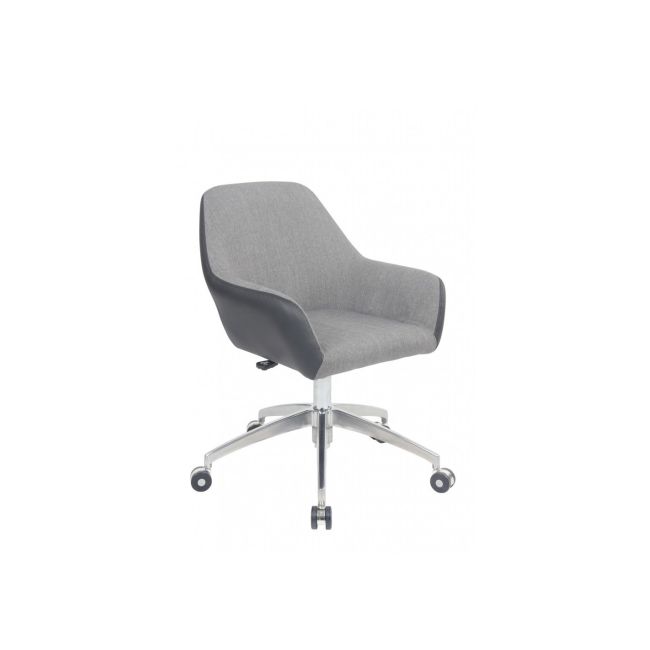 Scaun directorial gn63, piele ecologica/stofa, rotativ, baza metalica, inaltime reglabila, 100 kg drm3161