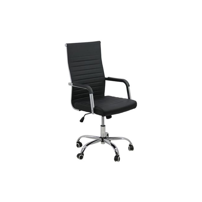 Scaun directorial off 319, ergonomic, piele ecologica, mecanism balans, baza cromata, 110 kg drm3352