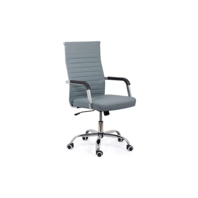 Scaun directorial off 319, ergonomic, piele ecologica, mecanism balans, baza cromata, 110 kg drm3352
